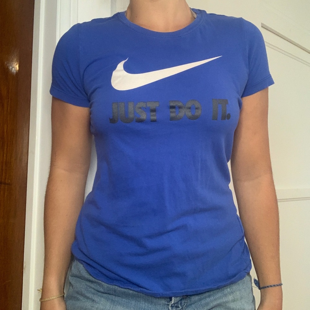Blue Nike Just Do It Tee Shirt
